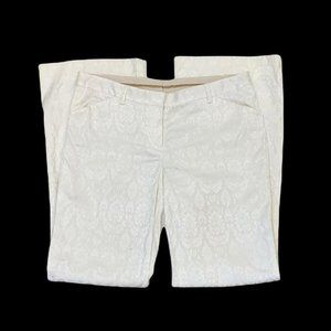 White funky straight leg trousers